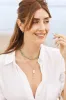 Green Aventurine Rondelle Bead Necklace sold by EF Collection