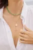 Green Aventurine Rondelle Bead Necklace sold by EF Collection