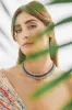 Lapis Lazuli Rondelle Bead Necklace sold by EF Collection