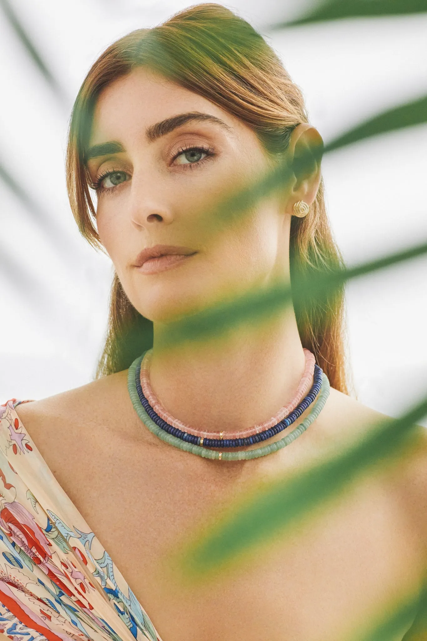 Lapis Lazuli Rondelle Bead Necklace sold by EF Collection product image thumbnail 3