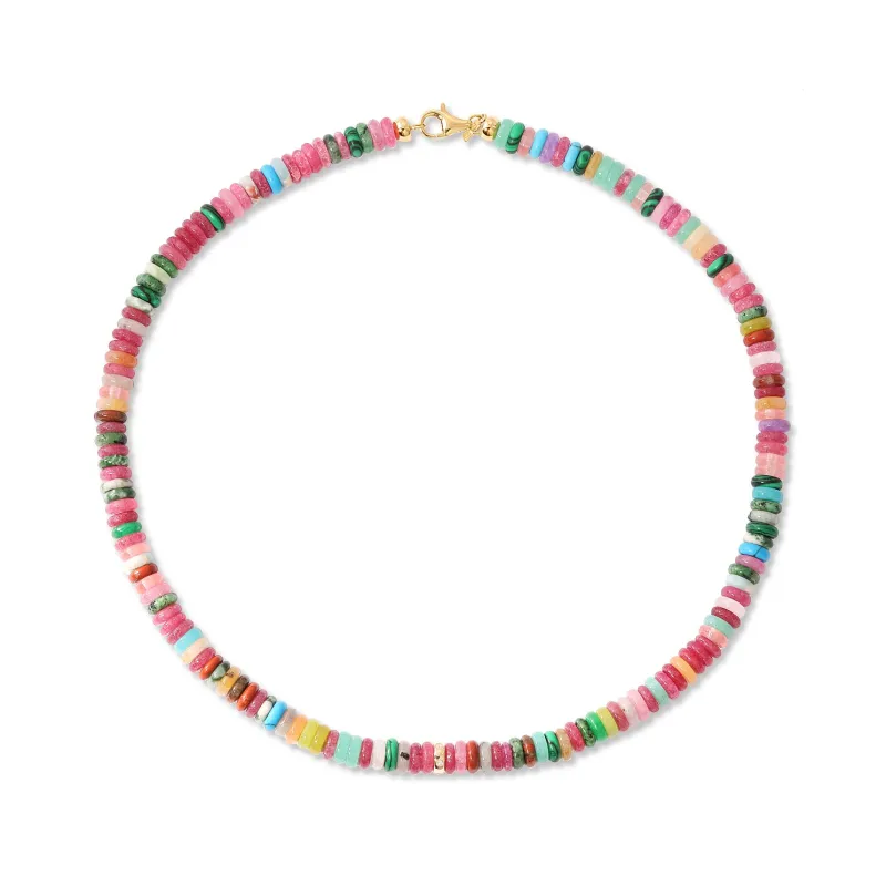Party Mix Rondelle Bead Necklace sold by EF Collection