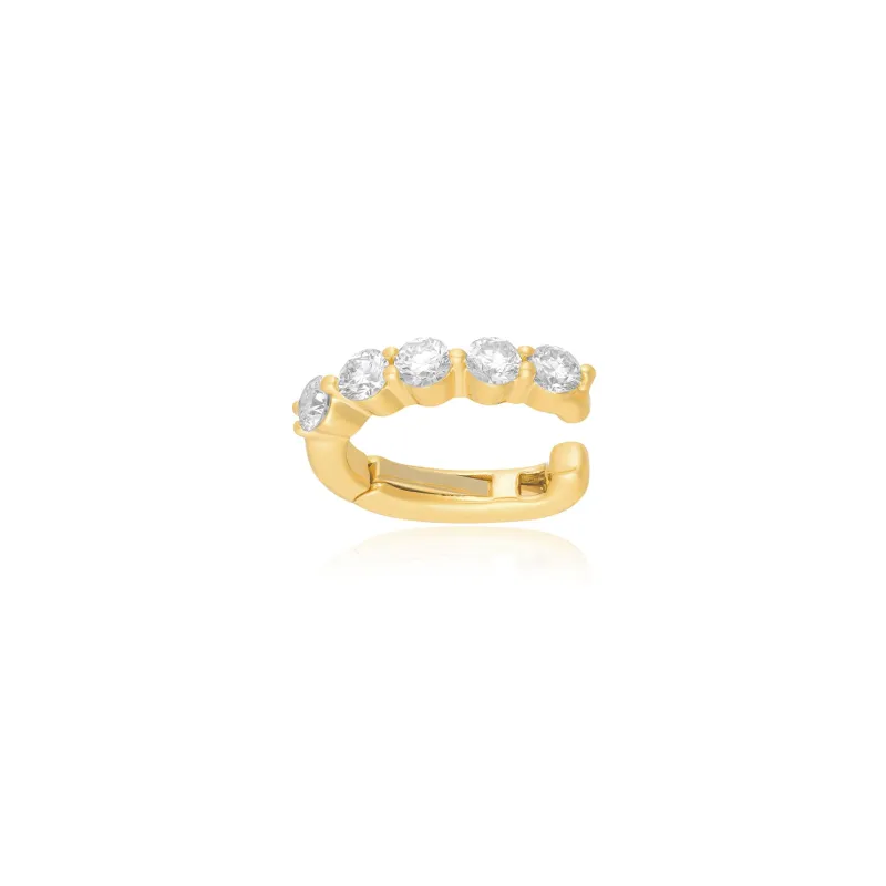 Jumbo Prong Set Diamond Ear Cuff sold by EF Collection