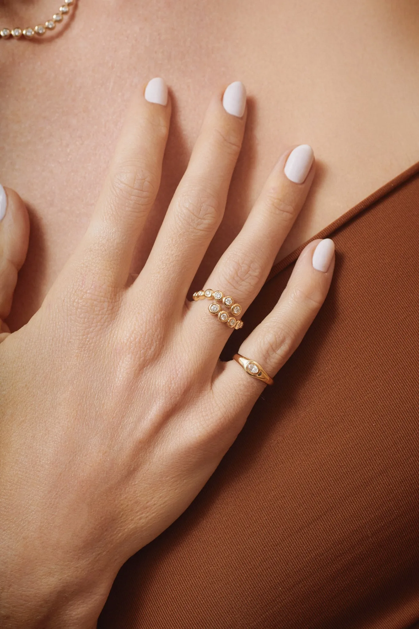 Oval Diamond Signet Ring sold by EF Collection product image thumbnail 2