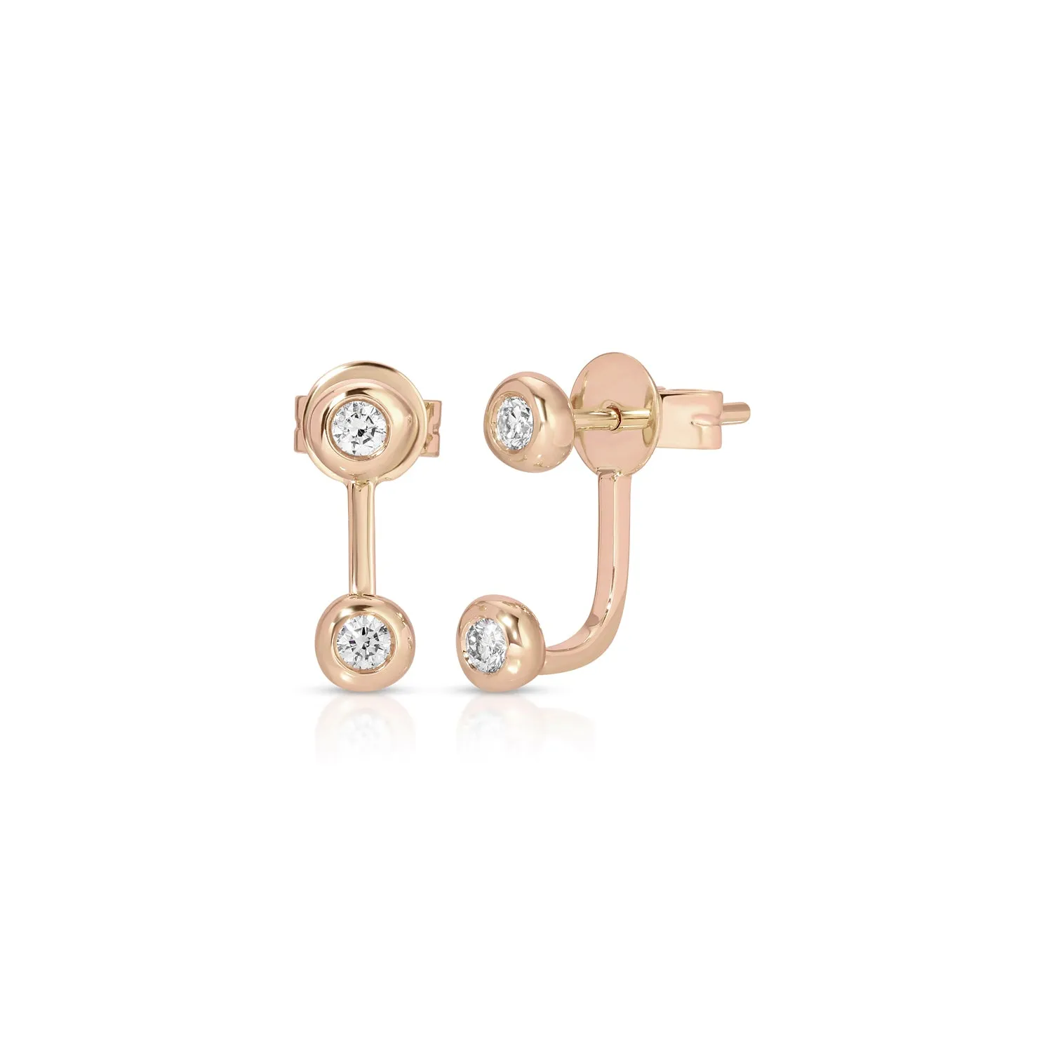 Diamond Pillow Illusion Earrings sold by EF Collection product image thumbnail 4