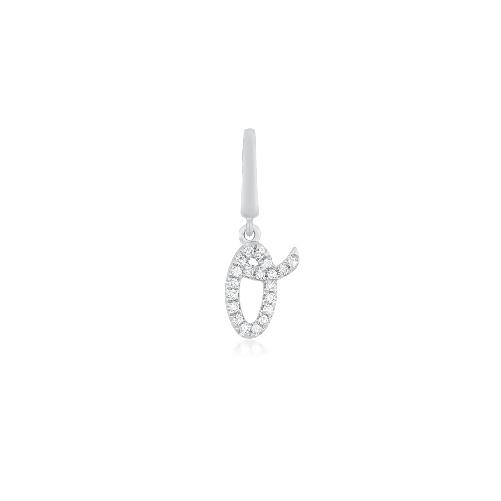 Mini Diamond Script Enhanced Initial Charm sold by EF Collection product image thumbnail 3