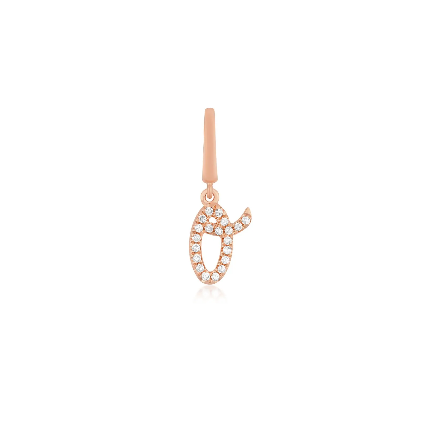 Mini Diamond Script Enhanced Initial Charm sold by EF Collection product image thumbnail 4