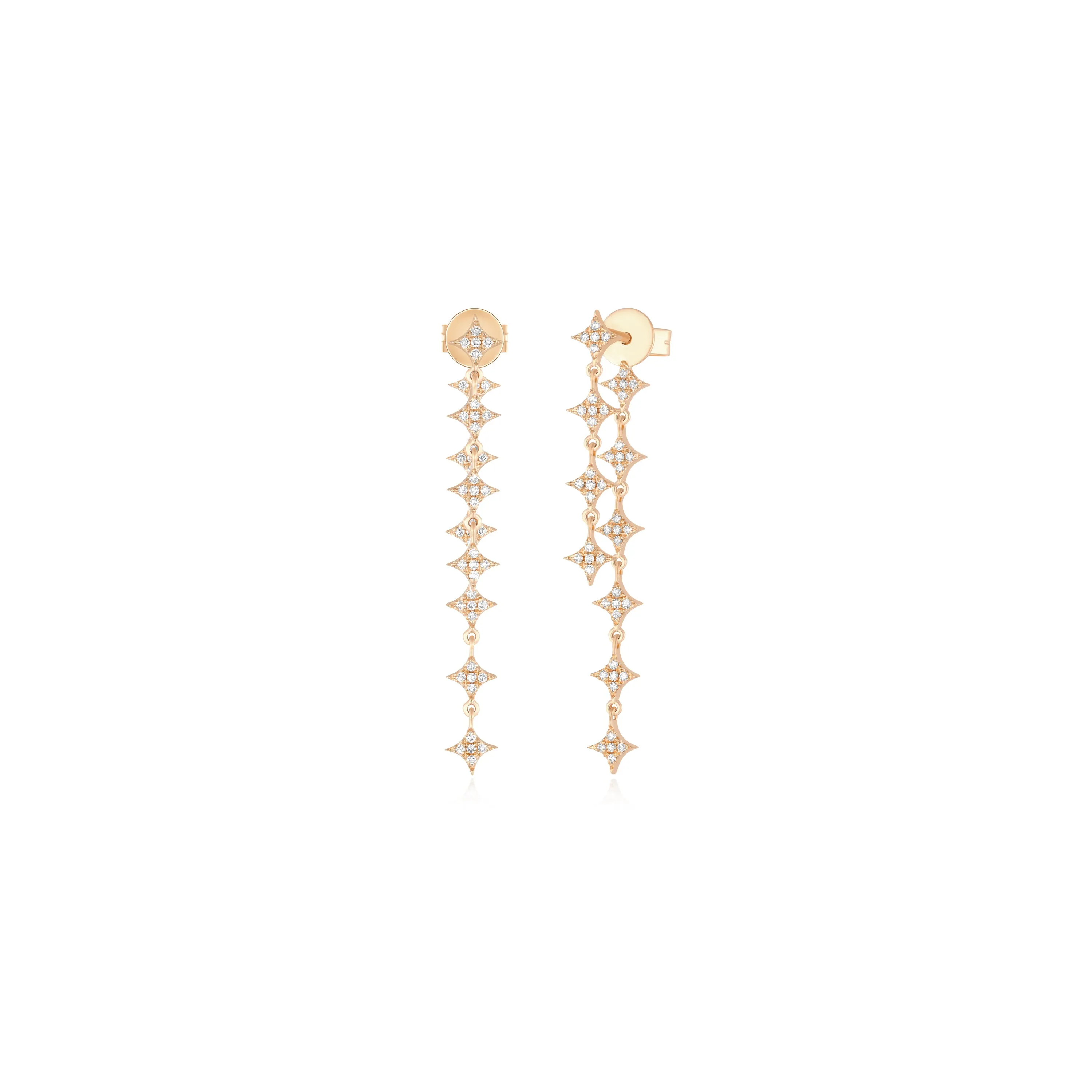 Multi Diamond Sparkle Drop Earrings sold by EF Collection product image thumbnail 4