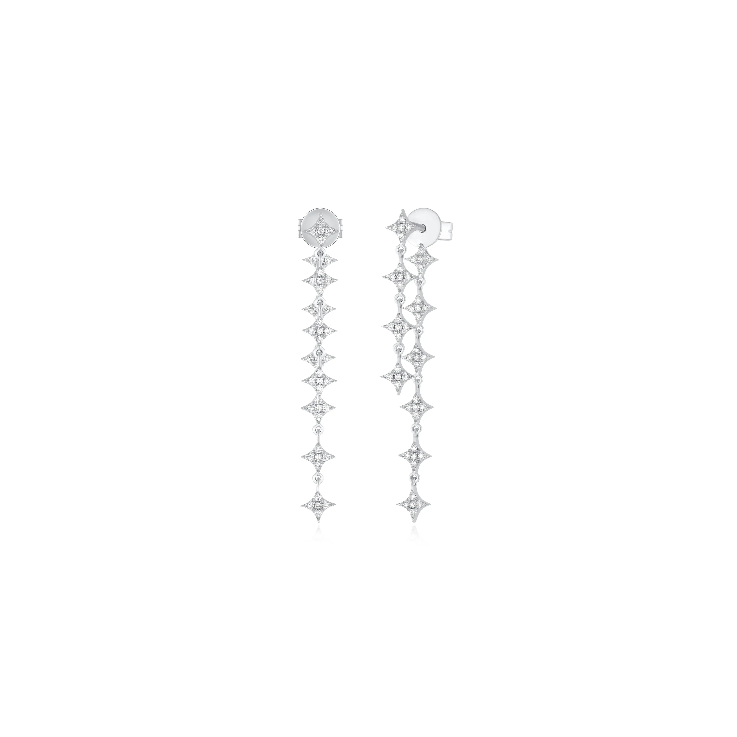 Multi Diamond Sparkle Drop Earrings sold by EF Collection product image thumbnail 3