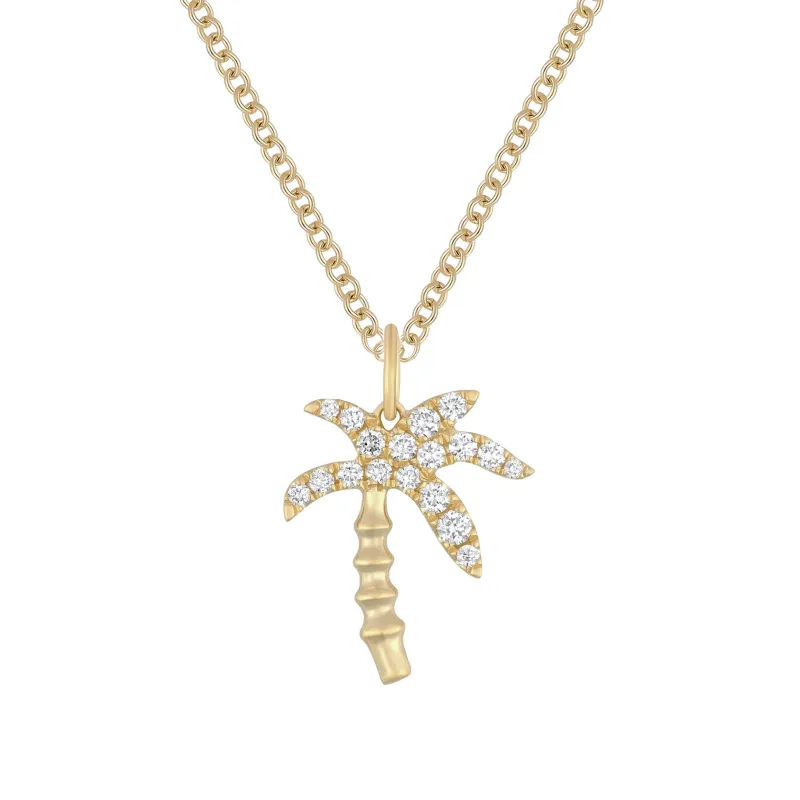 Jumbo Diamond Palm Tree Necklace sold by EF Collection