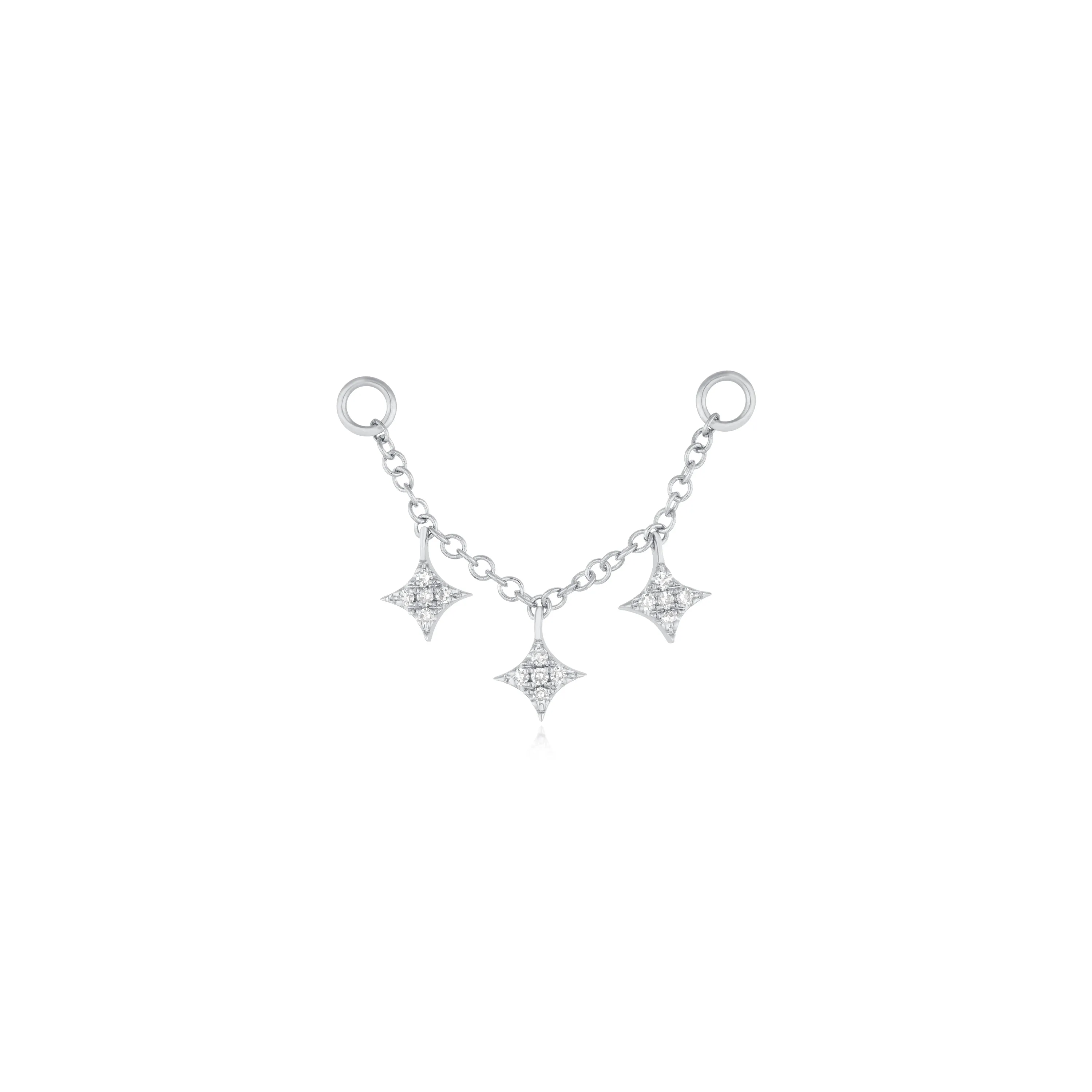 Triple Diamond Sparkle Stud Earring Charm sold by EF Collection product image thumbnail 3