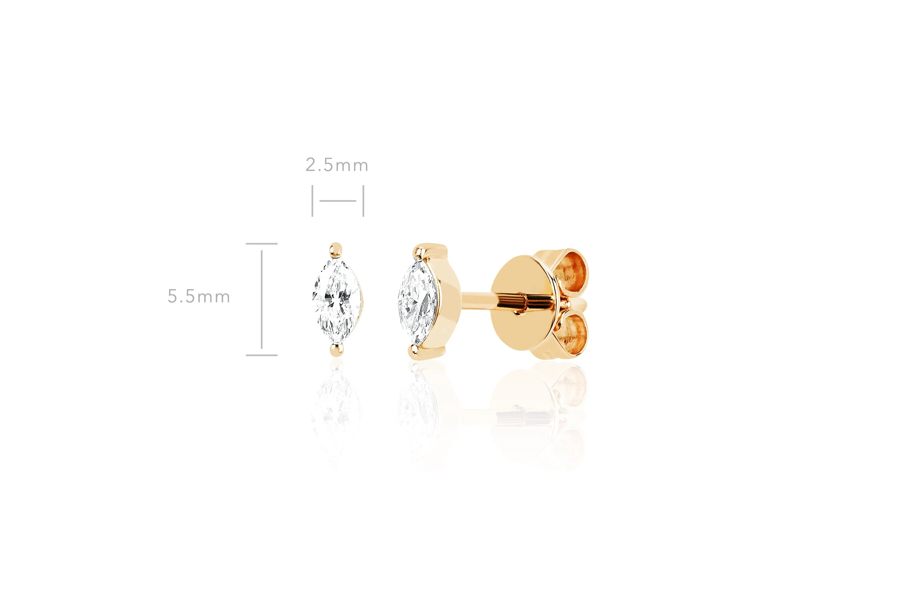 Diamond Marquise Stud Earring sold by EF Collection product image thumbnail 5
