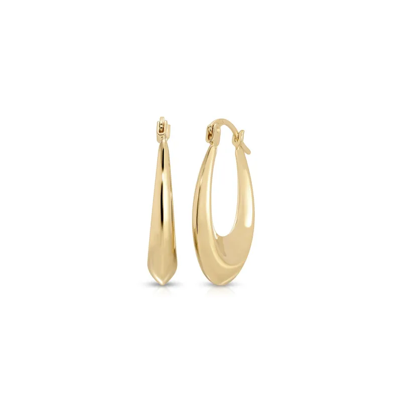 Knife Edge Hoop Earrings sold by EF Collection