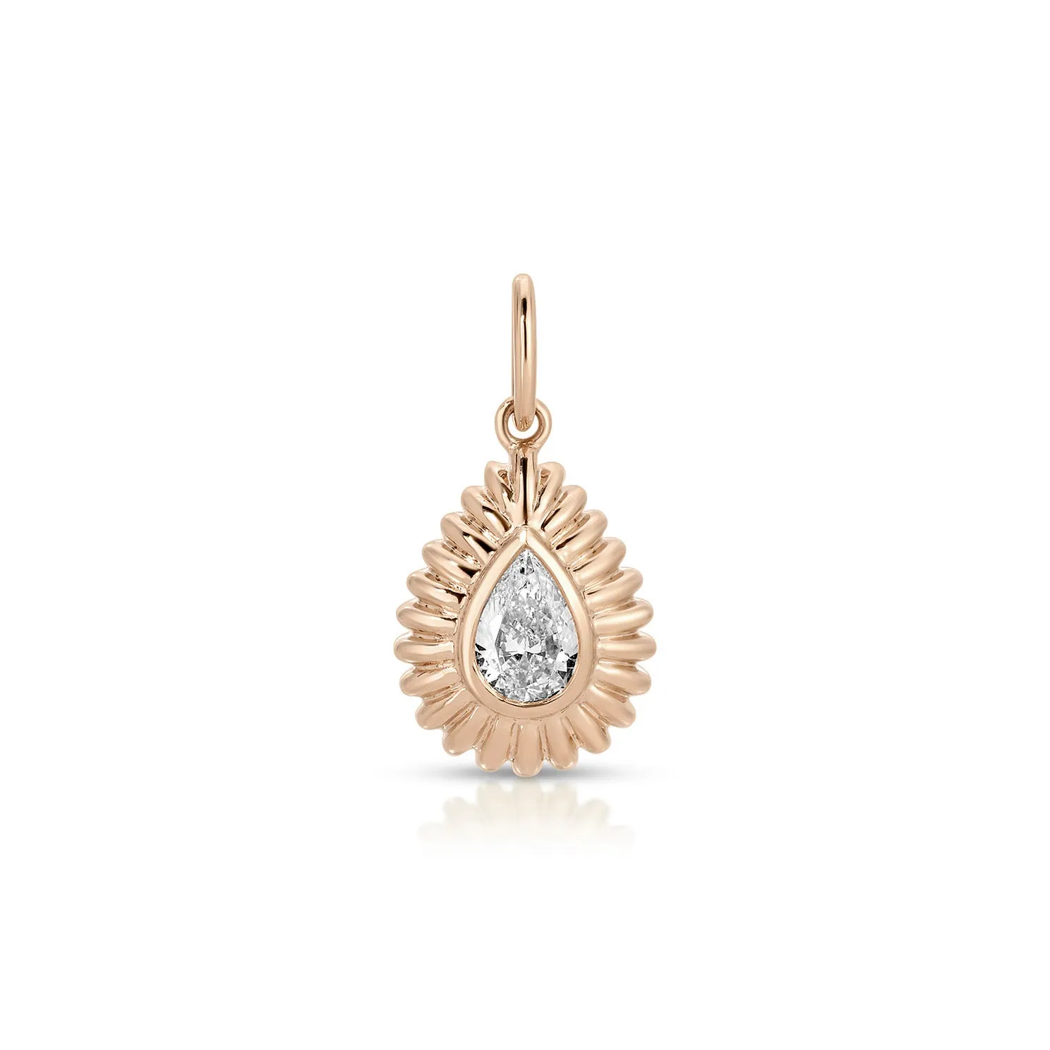 Fluted Pear Diamond Charm sold by EF Collection