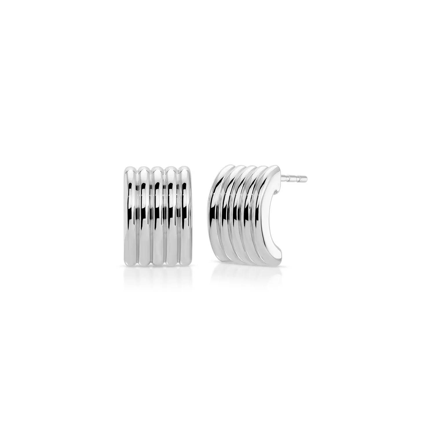 Jumbo Fluted Stud Earrings sold by EF Collection