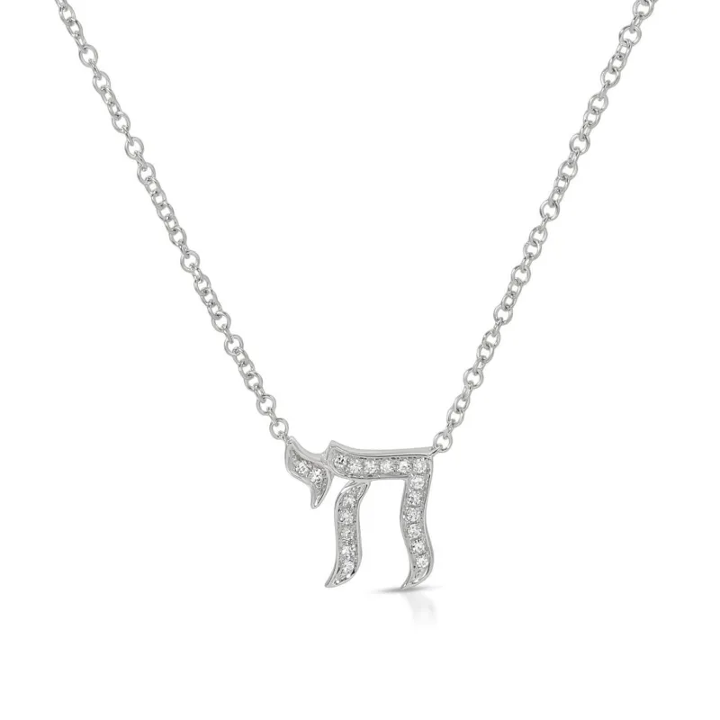 Diamond Chai Necklace sold by EF Collection