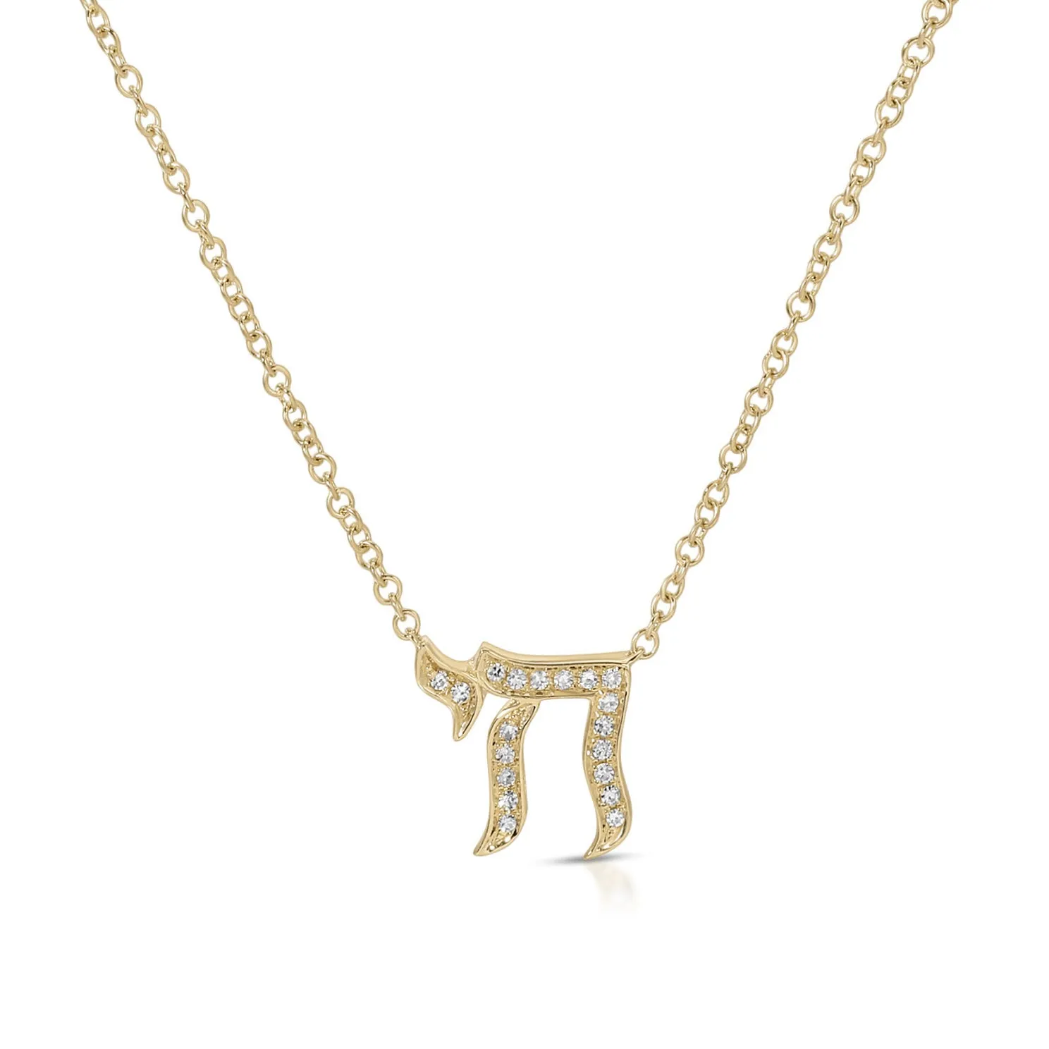 Diamond Chai Necklace sold by EF Collection