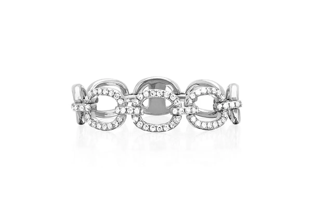 Diamond Chain Link Ring sold by EF Collection