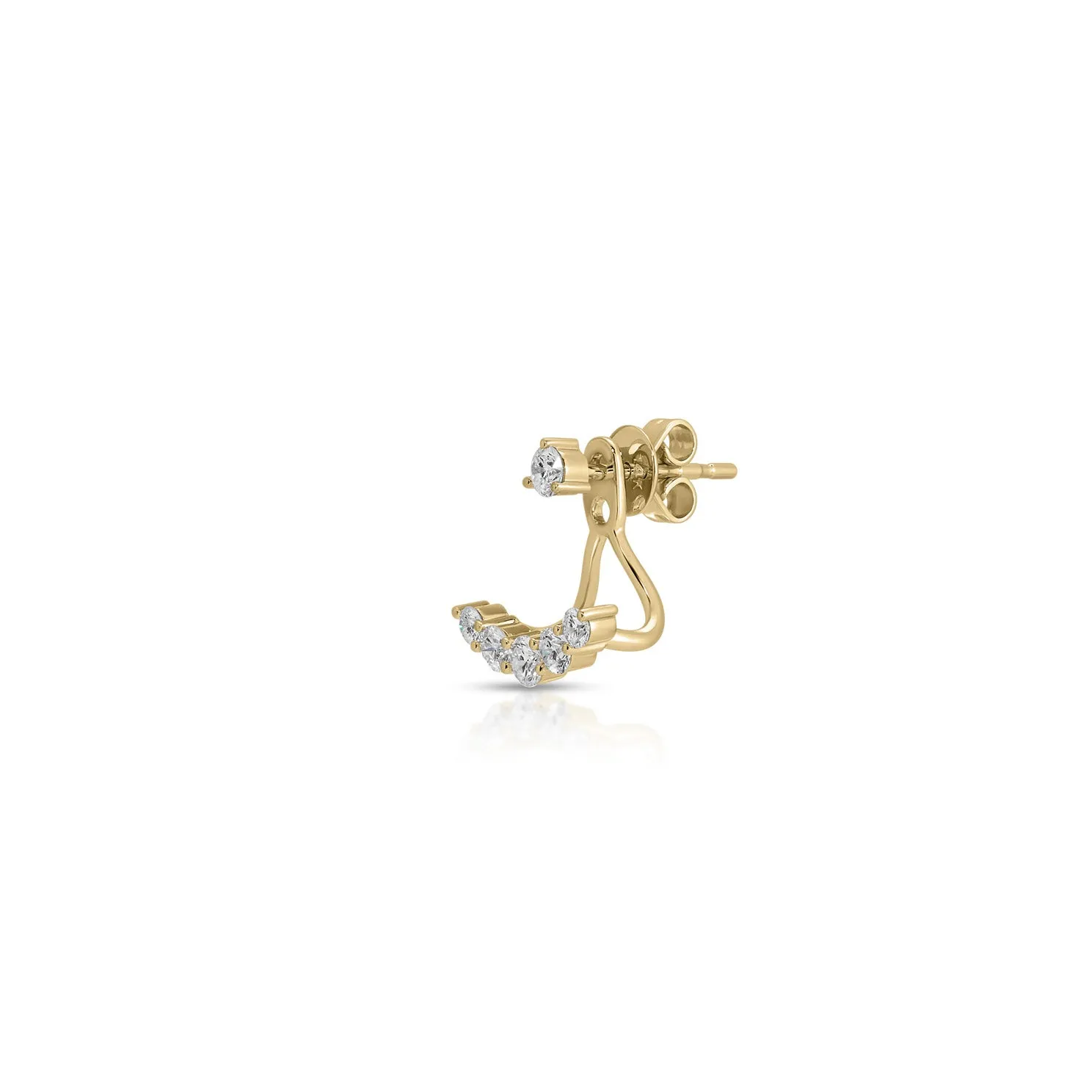 Graduated Diamond Ear Jackets sold by EF Collection product image thumbnail 3