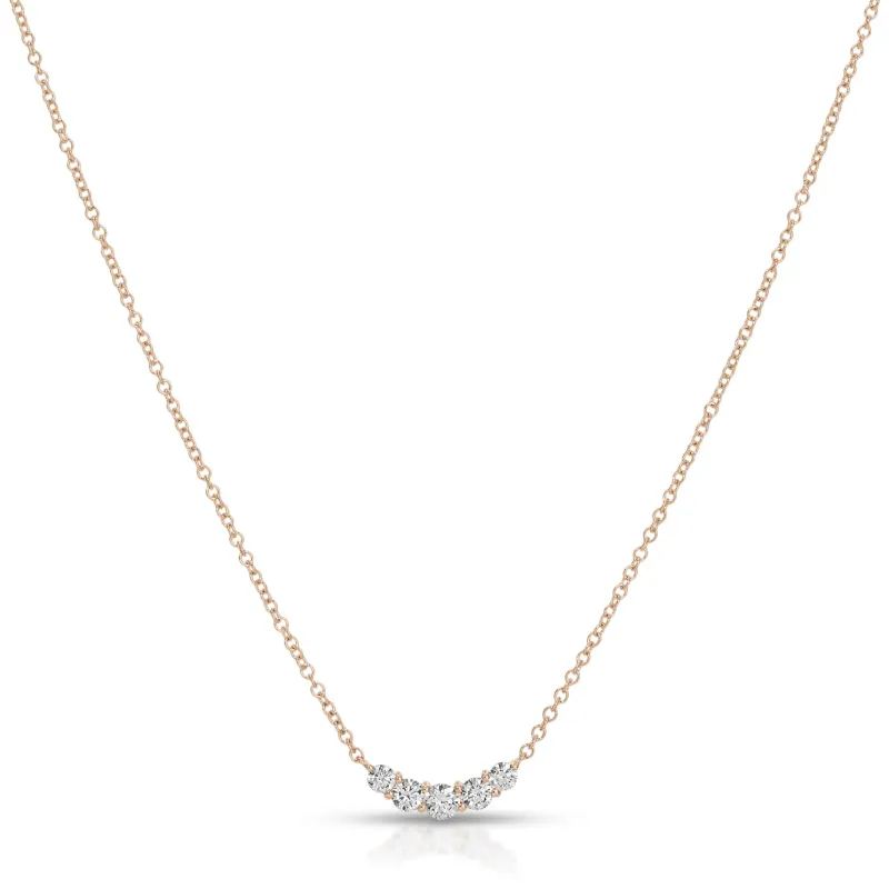 Graduated Diamond Arc Necklace sold by EF Collection