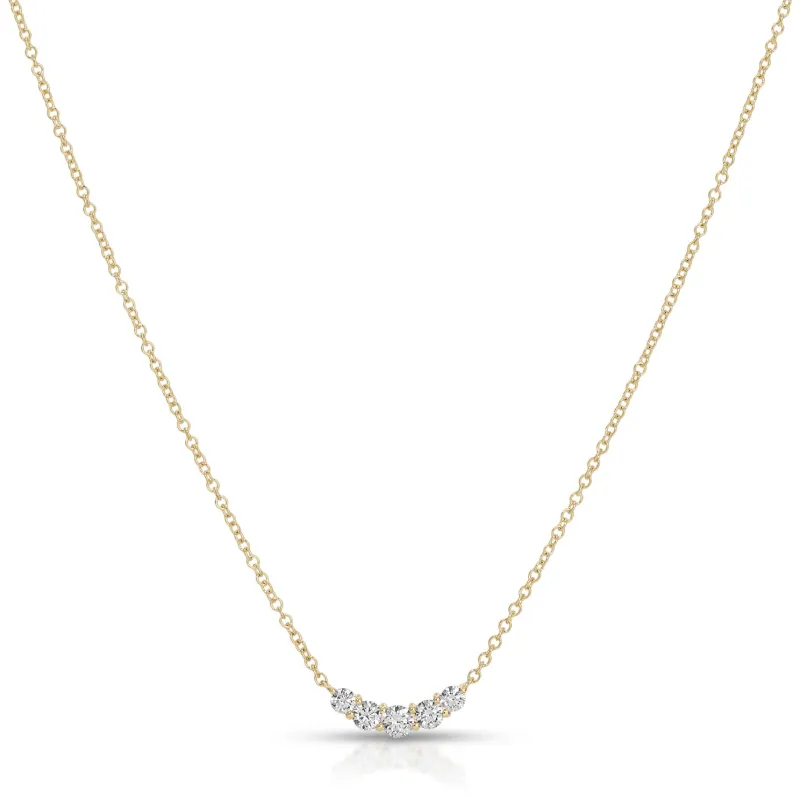 Graduated Diamond Arc Necklace sold by EF Collection