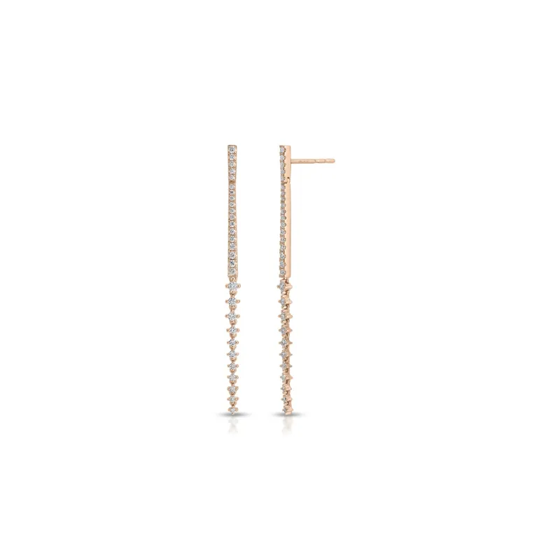 Diamond Duster Drop Earrings made by EF Collection