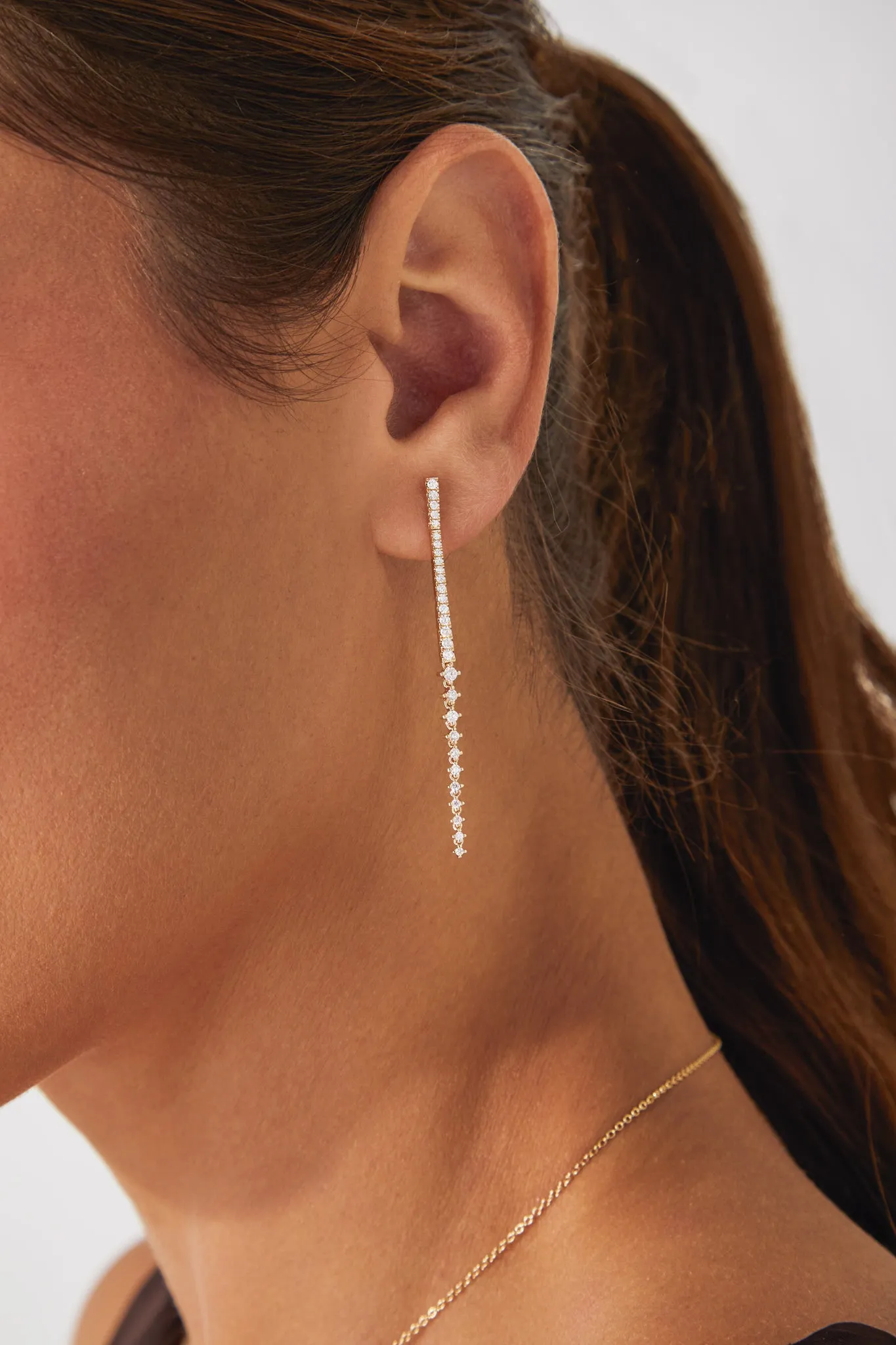 Diamond Duster Drop Earrings sold by EF Collection product image thumbnail 2