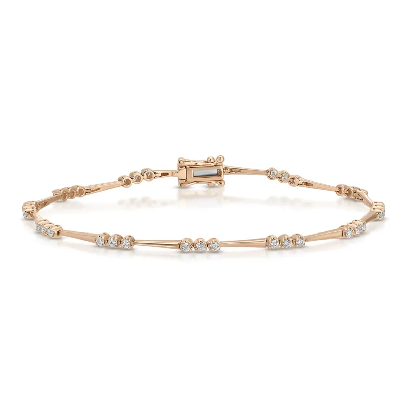 Crown Set Diamond Eternity Bracelet sold by EF Collection