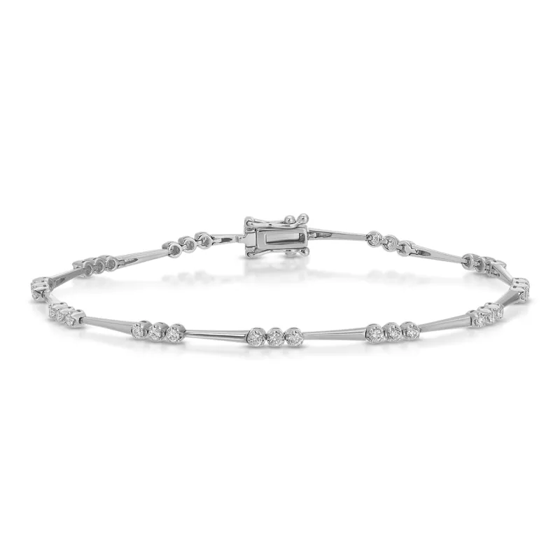 Crown Set Diamond Eternity Bracelet sold by EF Collection