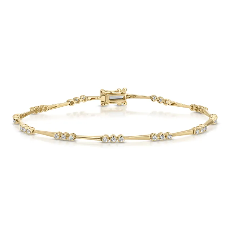 Crown Set Diamond Eternity Bracelet sold by EF Collection