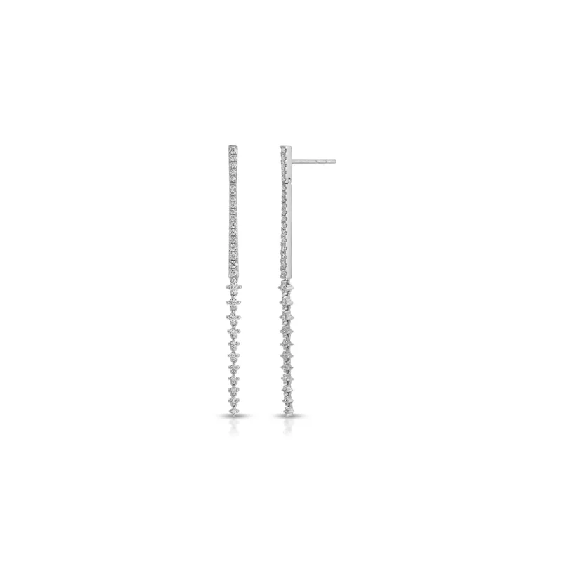 Diamond Duster Drop Earrings made by EF Collection