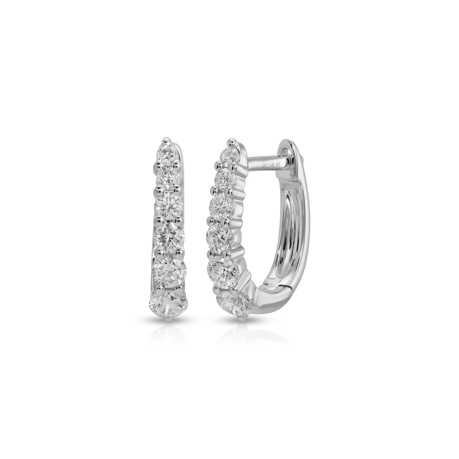 Prong Set Diamond Mini Maeve Huggie Earrings sold by EF Collection