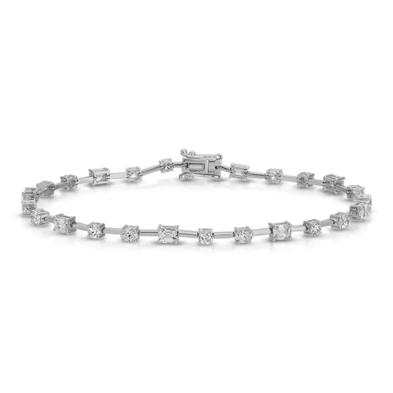 Mixed Shape Diamond Eternity Bracelet sold by EF Collection