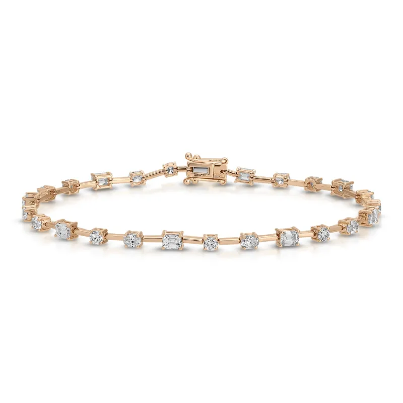 Mixed Shape Diamond Eternity Bracelet sold by EF Collection