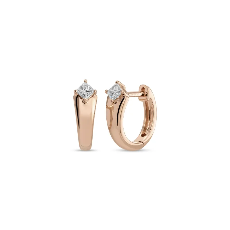 Gold And Diamond Kate Huggie Earrings sold by EF Collection