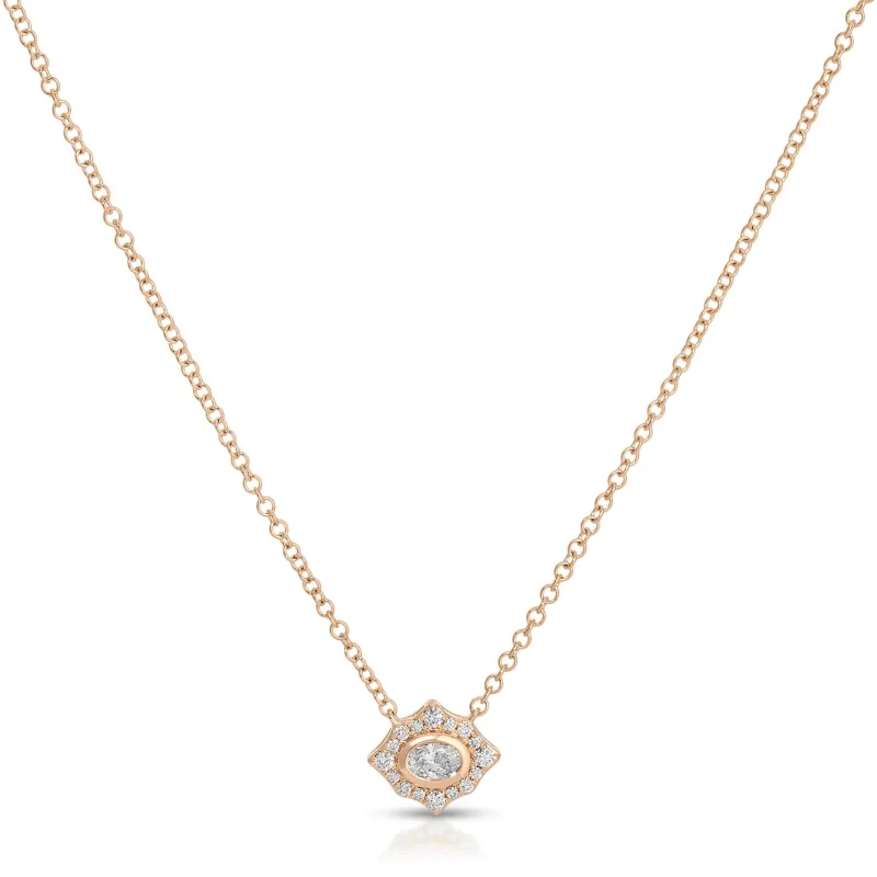 Daphne Oval Diamond Necklace sold by EF Collection