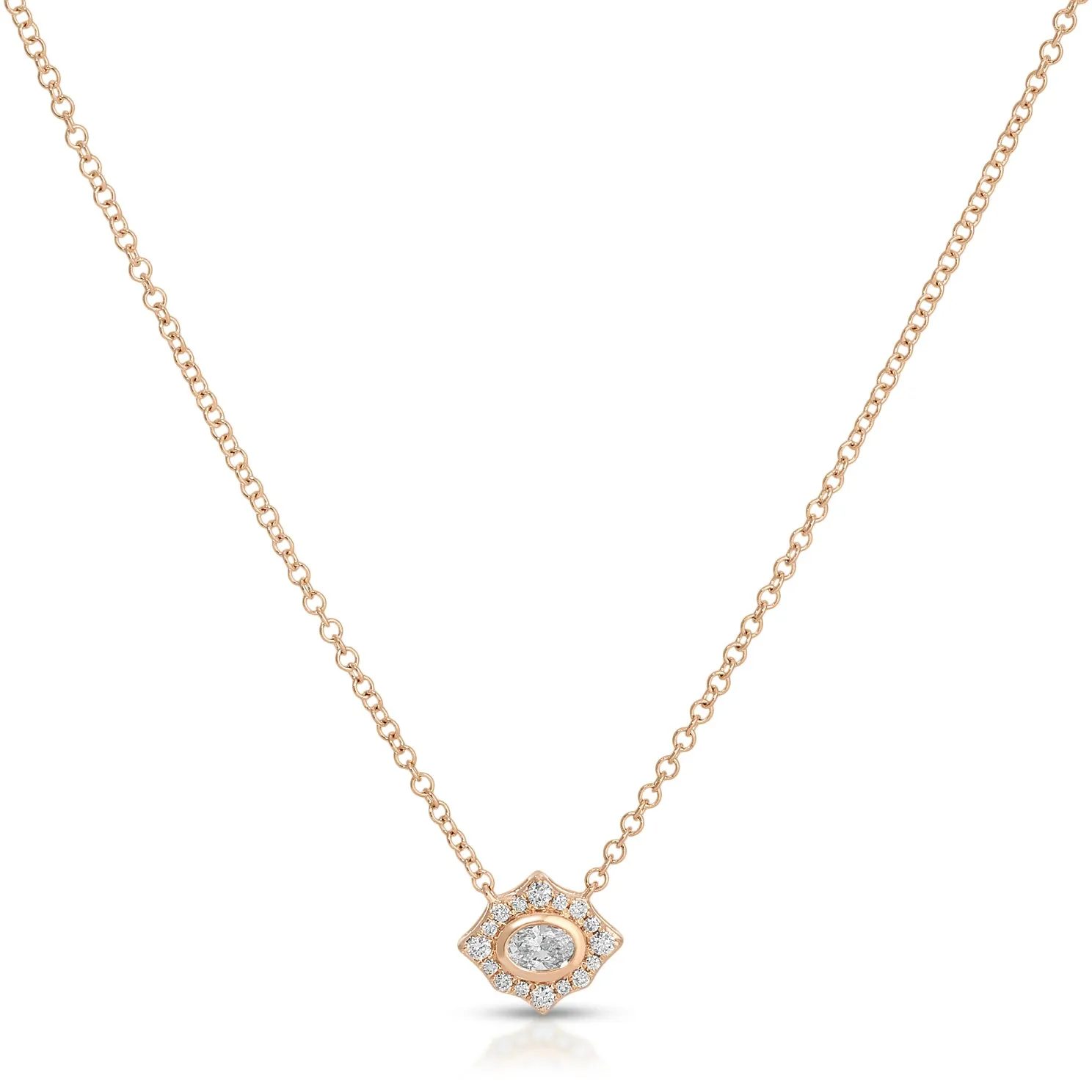 Daphne Oval Diamond Necklace sold by EF Collection