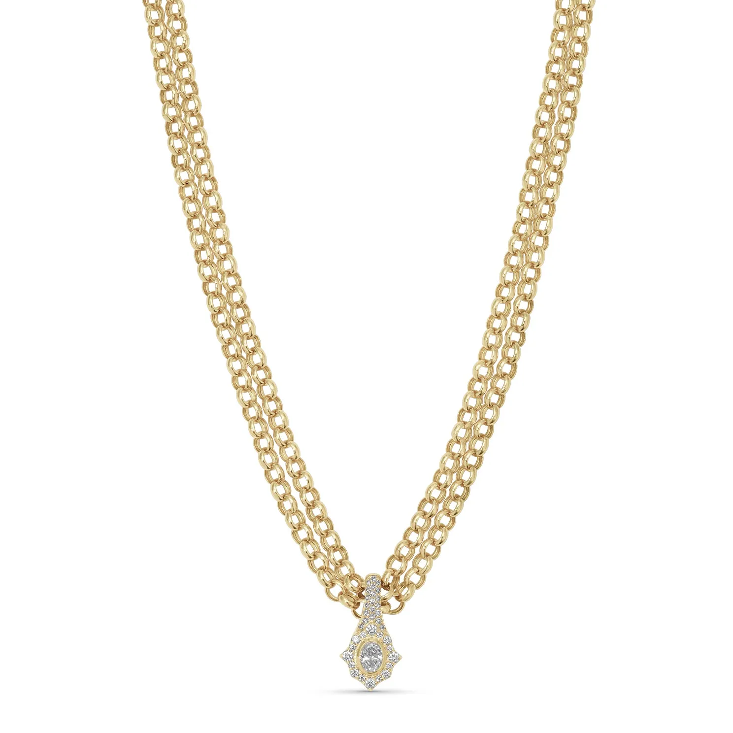 Diamond Daphne Double Chain Necklace sold by EF Collection