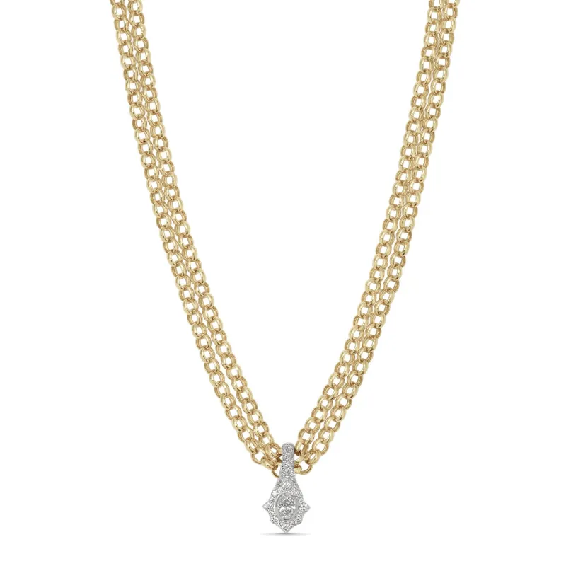 Diamond Daphne Double Chain Necklace sold by EF Collection