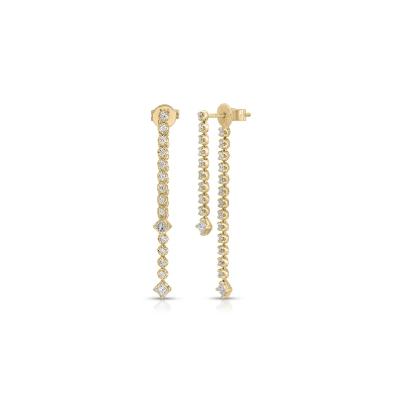 Diamond Kate Fringe Earrings sold by EF Collection