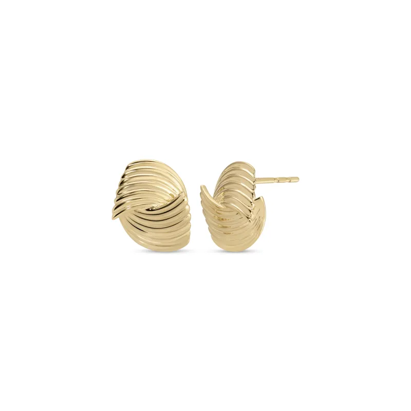Gold Freya Stud Earrings made by EF Collection