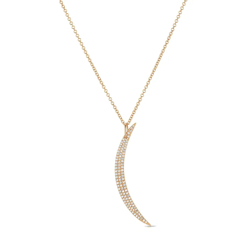 Diamond Crescent Necklace sold by EF Collection