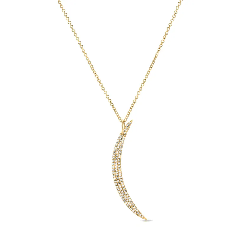 Diamond Crescent Necklace sold by EF Collection