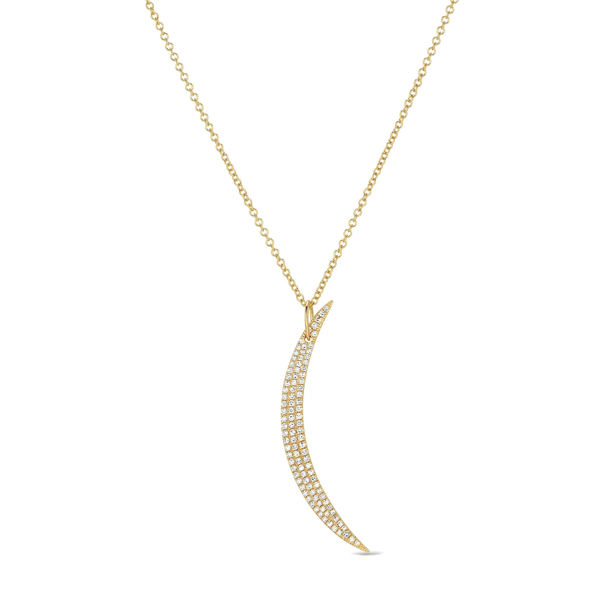 Diamond Crescent Necklace sold by EF Collection