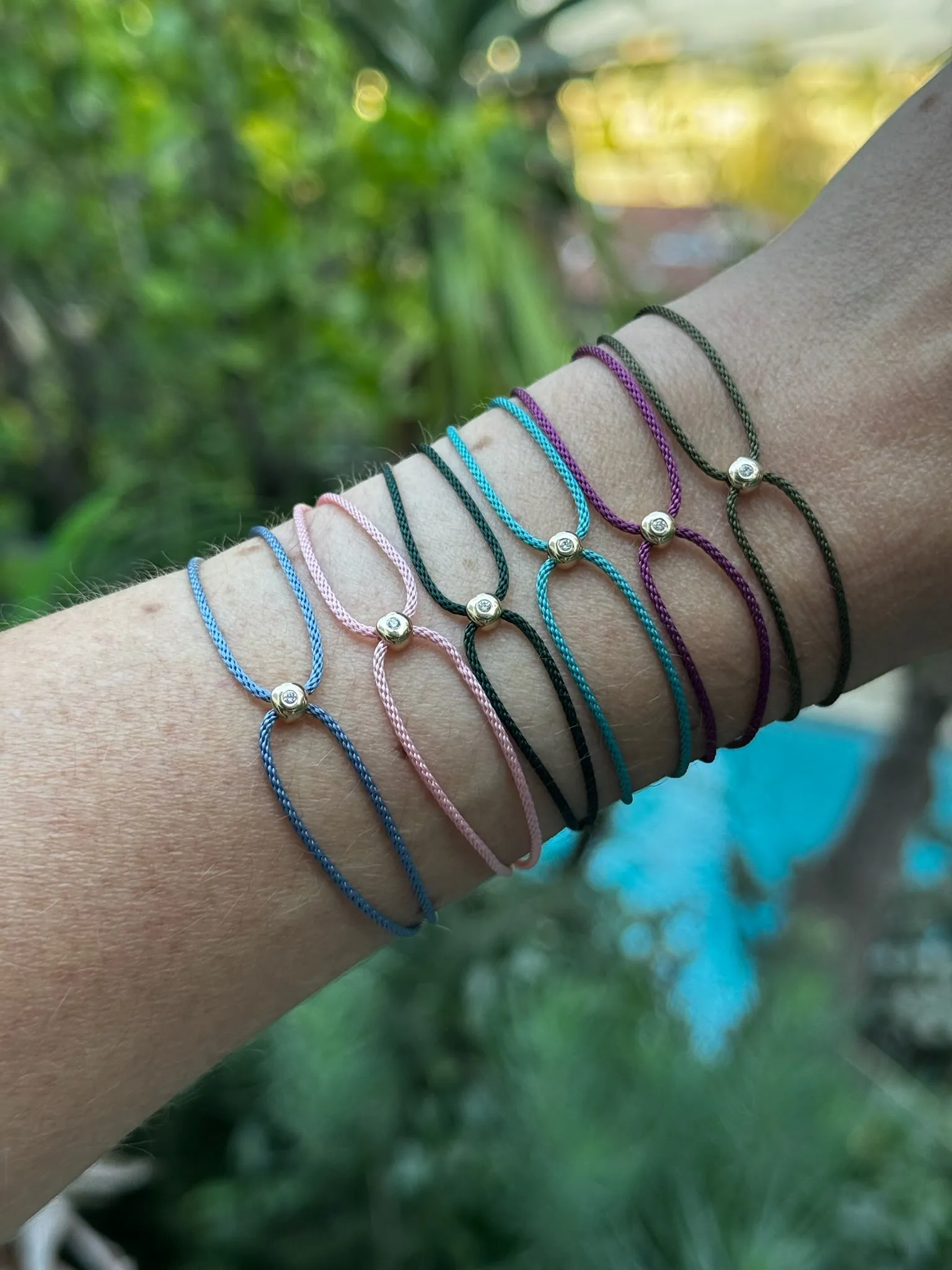 Diamond Dot Cord Bracelet sold by EF Collection product image thumbnail 2