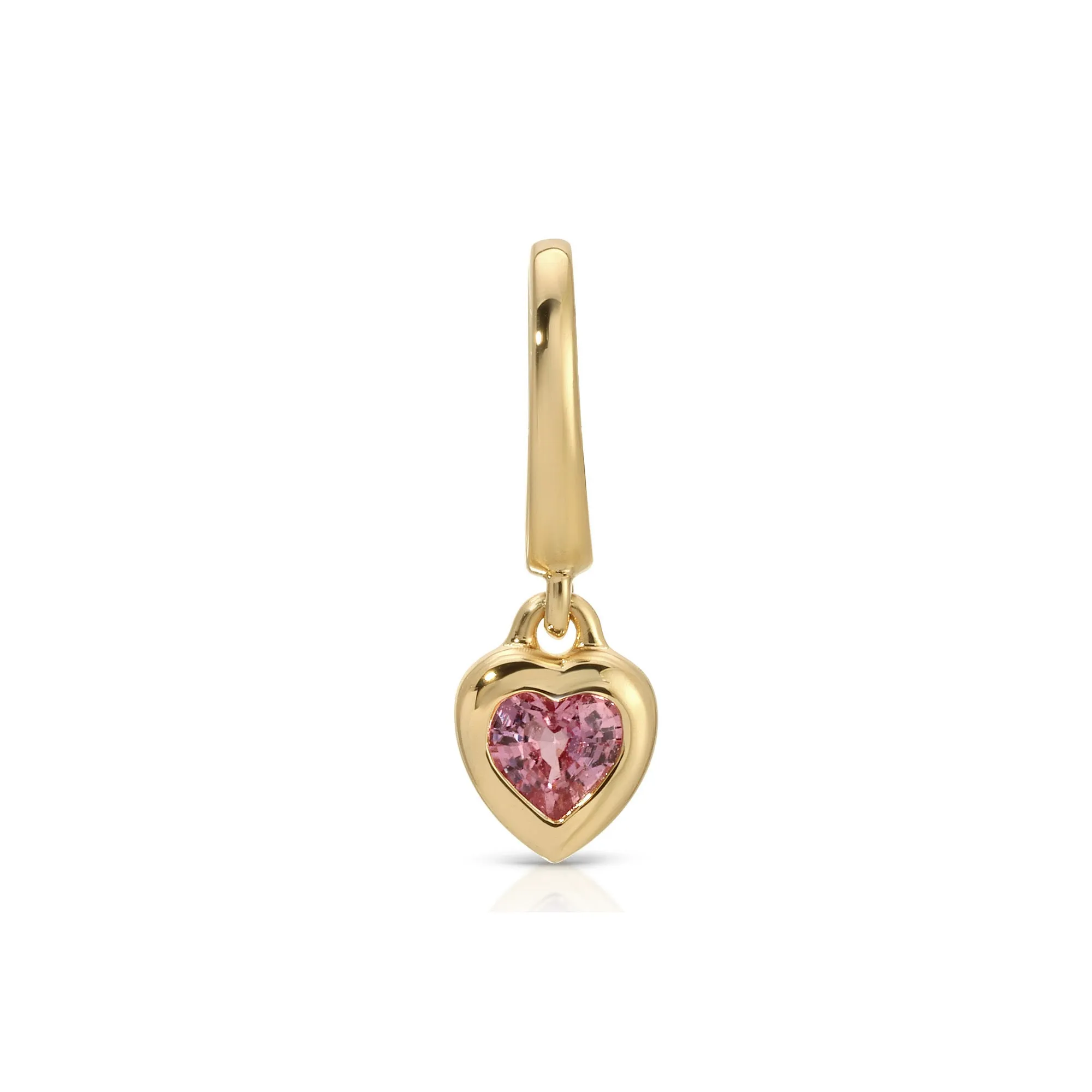 Mini Pink Sapphire Heart Clip Charm sold by EF Collection