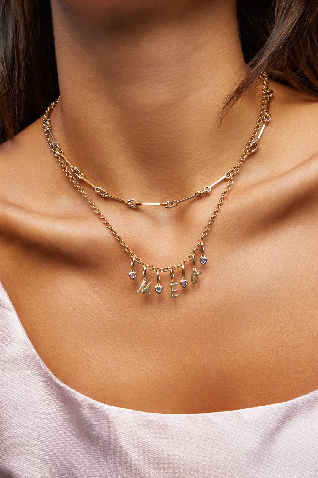 Gold Mini Script Initial Clip Charm sold by EF Collection product image thumbnail 3