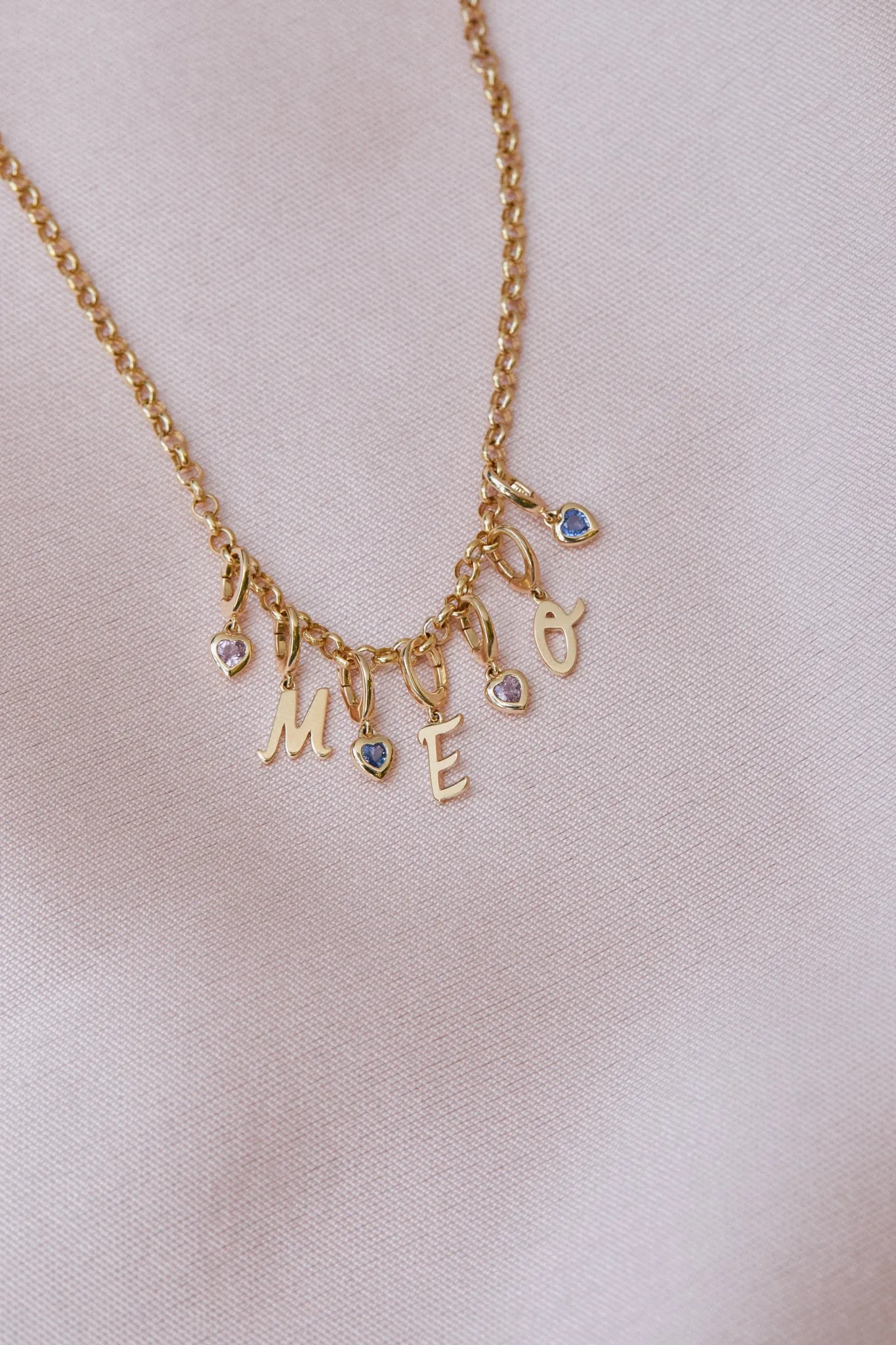 Gold Mini Script Initial Clip Charm sold by EF Collection product image thumbnail 2