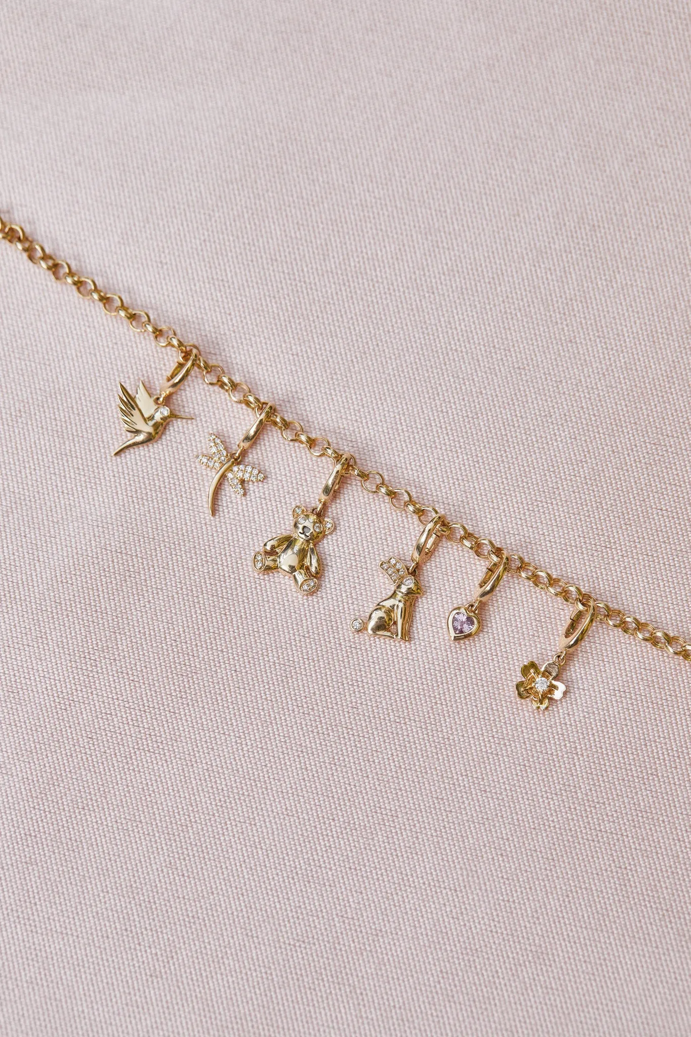 Diamond Teddy Clip Charm sold by EF Collection product image thumbnail 2
