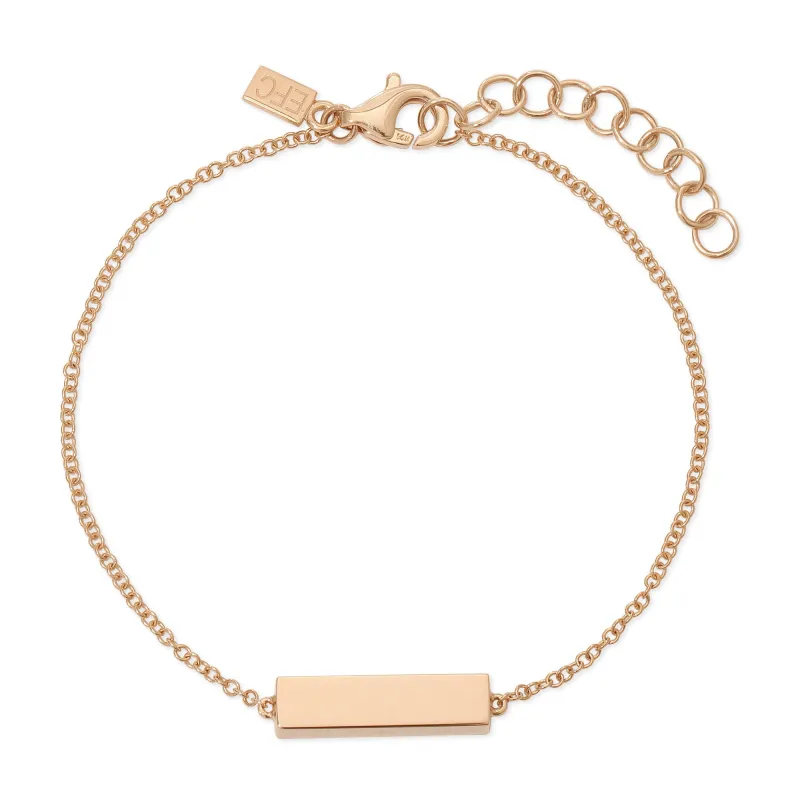 Gold Block Chain Bracelet sold by EF Collection