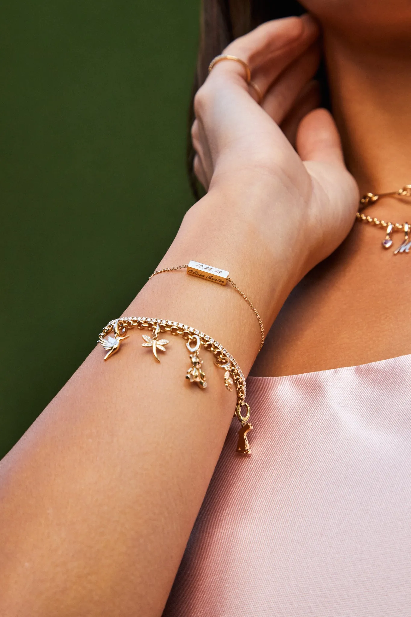 Gold Block Chain Bracelet sold by EF Collection product image thumbnail 2